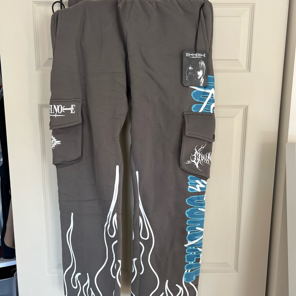 Civil Regime Death Note Graphic Joggers with Blue Accents